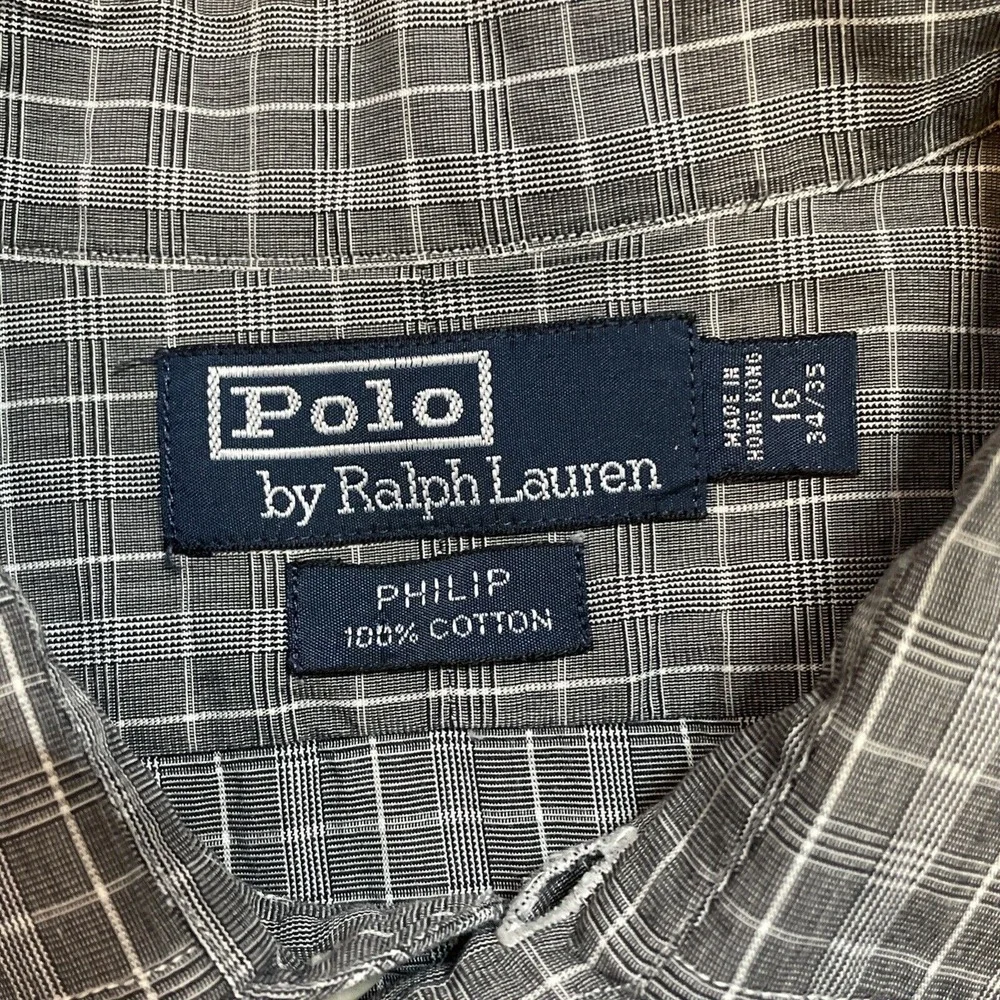 Polo Ralph Lauren Philip Mens Shirt Size 16 Long Sleeves Button‎ Front Preowned